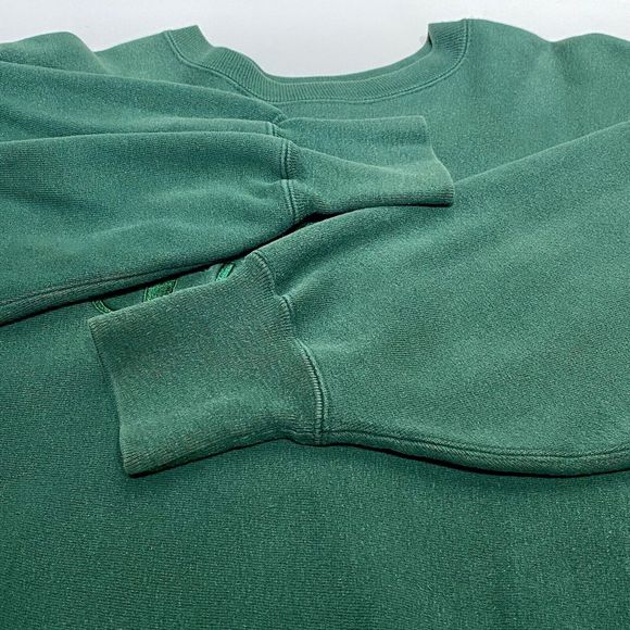 Vintage Champion Reverse Weave Sweatshirt Green 90s Spell Out Logo Men’s XL USA - Picture 9 of 14